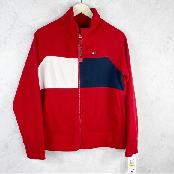 [Tommy Hilfiger] Classic Red Sport Fleece Jacket - Picture 1 of 3